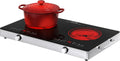 VBGK 60cm Keramikkochfeld, 3520W, Drehknopfsteuerung, 9 Stufen, Kindersicherung, Timer, LED-Bedienung, Überhitzungsschutz, 2 Zonen